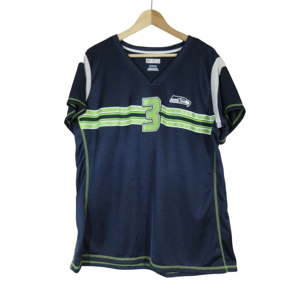 NFL Players Team Apparel women's Seattle Seahawks #3 Wilson short sleeve jersey